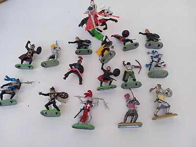 Britains Vintage Knights BIG LOT Original 54mm Middle Ages Medieval Crusade 1971 • $65.39