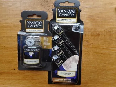 Yankee Candle Midsummers Night Car Jar Vent Sticks Set • £6.50