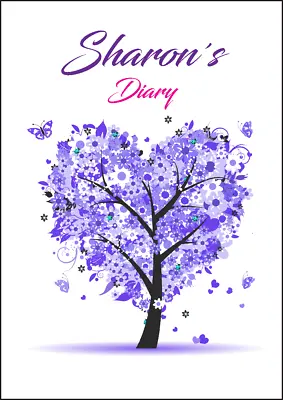 2024-2025 Financial Year Diary Personalised With Your Name Purple Tree A5  • $22.95