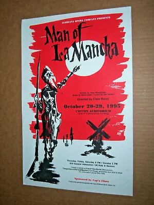 Robert Ross Silkscreen Poster Man Of La Mancha 9/20 1995 Signed 11x17 • $100