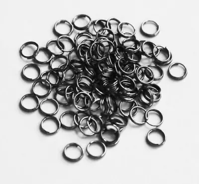 £3.25 • Buy Craft Key Rings 30mm Black Split Steel Keychain Art Making Keyrings Flat Loop UK