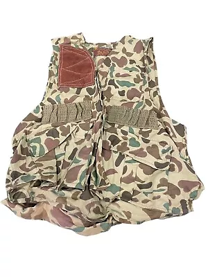 Caliber Upland Bird Vest Men's Large Camo Sportsmans Apparel Camouflage Vintage • $20