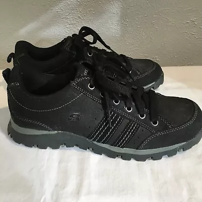 Skechers Grand Jam Replenish Womens 9 Hiking Walking Leather Shoe 46397 Black • $24.98