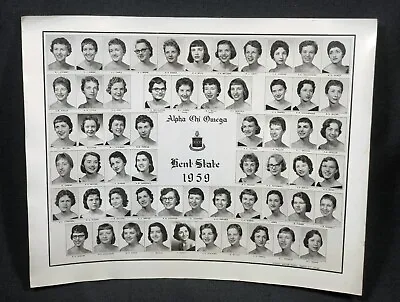 $35 • Buy Alpha Chi Omega Sorority Kent State 1959 Vintage Photograph Picture College