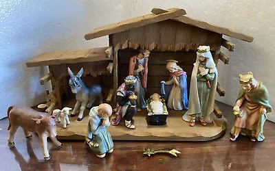 11-piece Hummel Goebel Porcelain Nativity With Crèche HX323 1965 -West Germany • $399.99