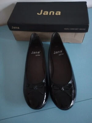 £12.99 • Buy Jana Black Patent Flat Shoe Size 7....40H