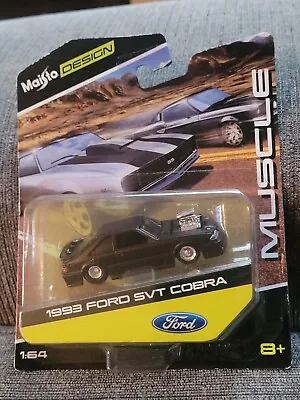 Maisto  Muscle  1993 Ford SVT Cobra Mustang Black Carded 1:64 • $125