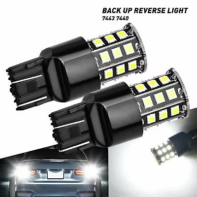 LED Backup Reverse Light Bulbs Back Up Super Bright White 7440 7443 7444 W21W AU • $15.67