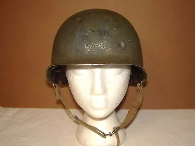 Original WW2 US M1 Helmet W/ Liner & Strap • $75