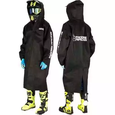 Moose Racing M20 Mens Motocross Off Road Dirt Bike Riding Hooded Black Mud Coats • $49.95