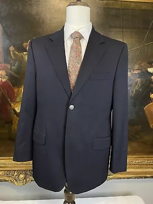 Jack Victor 40R WYNNWOOD SPJ 40R Navy Wool Metal Crest Button 2Btn Blazer Jacket • $34.79