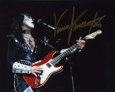 Vinnie Vincent KISS Ankh Warrior Signed Autographed 8x10 Photo JSA COA • $350