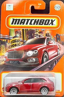 Matchbox 2022 '18 Bentley Bentayga Red MBX Metro #82 New Long Card • $6.95