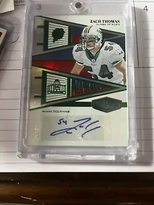 Zach Thomas Dolphins Hall Of Fame Inductee 2023 Auto /25 • $55