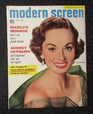 1955 April MODERN SCREEN Magazine VG/FN 5.0 Ann Blyth / Marilyn Monroe • $32.25