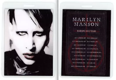 Marilyn Manson 2012 European Tour Laminated Backstage Pass • $14.99