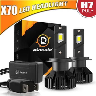 $22.99 • Buy 2x H7 LED Headlight Bulb Kit High Low Beam 240W 24000LM Super Bright 6500K White