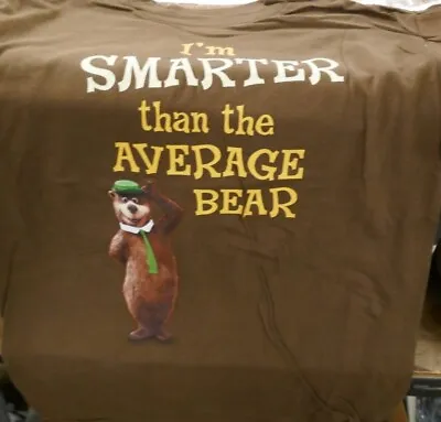 Yogi Bear Cartoon Smarter Than The Average Bear Brown Unisex Tshirt • £8.99