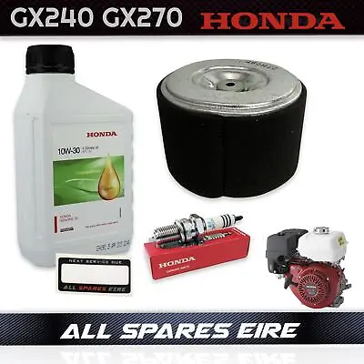 Genuine Oem Honda Gx240 Gx270 Engine Service Kit Air Filter Plug & Oil • £34.95
