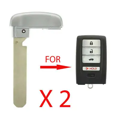 New Smart Key Uncut Emergency Blade Blank Key Replacement For Acura (2 Pack) • $9.34