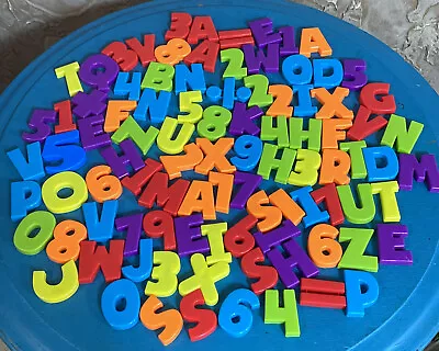 Lot Of 94 Magnetic Plastic Letters 1  Unbranded • $10