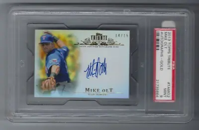 Mike Olt  Topps Tribute Auto Gold 14/15 PSA 9 • $35