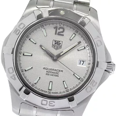 TAG HEUER Aqua Racer WAF2111 Date Silver Dial Automatic Men's Watch_802023 • $853.29
