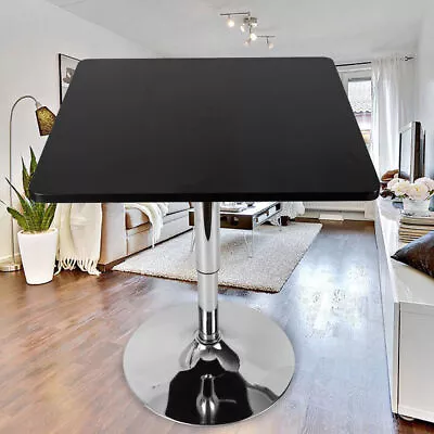 Black Bar Cocktail Table Rotated 360° Table Restaurant Square Adjustable Height • $60.80