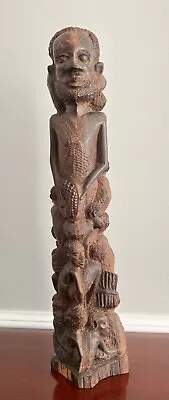 Makonde Tree Of Life Ujamaa Large African Wooden Sculpture Hand Carved • $200