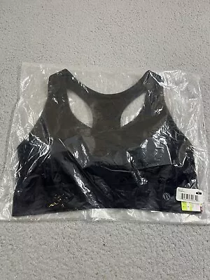 Marika Bra Women’s XL Black Performance Dry Wik Smoothing Seamless Sports Bra • $10.55