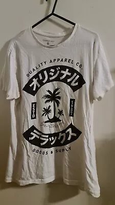 F1 Cedarwood State White Palm Tree Beach Shirt Quality Apparel Vgc Mens T Shirt • £0.99