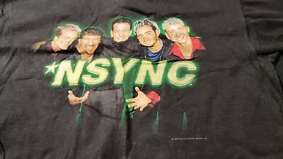NSYNC Vintage 90s Boy Band Timberlake T Shirt Womens Large 1999 Tour Album • $40.59