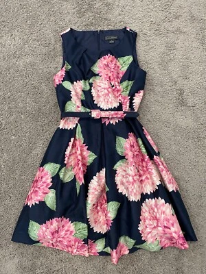 £19.34 • Buy Jessica Howard Sheath Dress Womens 8 Sleeveless Floral Lined Belted Pleated