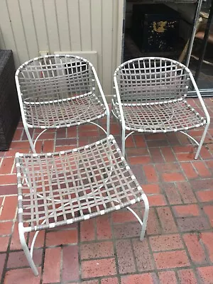 Brown Jordan Mid Century-8 Piece Set Of Kantan Style 4 Chairs 1 Ottoman 3 Stoo • $3500