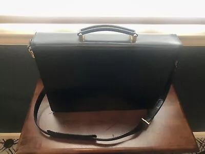 Victor Hugo Black Leather Briefcase  • $100