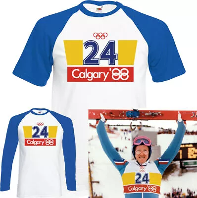 EDDIE THE EAGLE T-SHIRT Edwards Calgary Fancy Dress Outfit Costume Stag Doo Do • £9.99