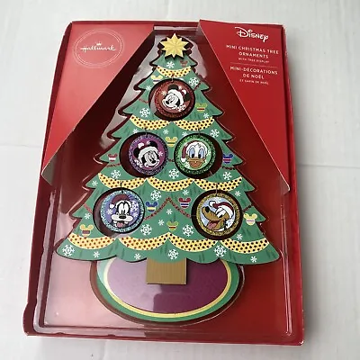 Hallmark Disney Wooden Mini Christmas Tree Ornaments With Display Box Holiday • $8.83