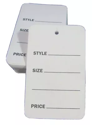 500 White Unstrung Garment Merchandise Price Tags Sm Retail Store Supply • $15.99