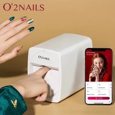 O2Nails Nail Art Printer Print ANY Images On Nail Using Mobile App Choose Color • $799.99