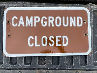 Campground Closed US Forest Service Wood Sign 10x18” Vintage • $45