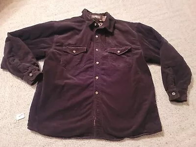 $47.99 • Buy Levis Strauss Fleece Lined Corduroy Shirt Jacket Men’s 2X-Large Brown Pockets 