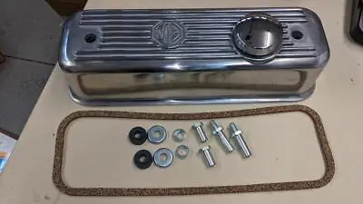 MGB Alloy Rocker Cover Set - With Cap And Fittings - Polished-Gasket • $129.95