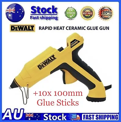 DEWALT Glue Gun Rapid Heat Ceramic Hot Melt Glue Gun 95W +10x 12mm Glue Sticks!! • $10