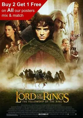 £3.99 • Buy Lord Of The Rings The Fellowship Of The Ring 2001 Movie Poster A5 A4 A3 A2 A1