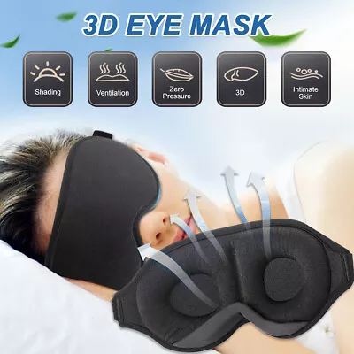 $8.99 • Buy Sleep Eye Mask Soft 3D Memory Foam Padded Shade Cover Sleeping Travel Blindfold