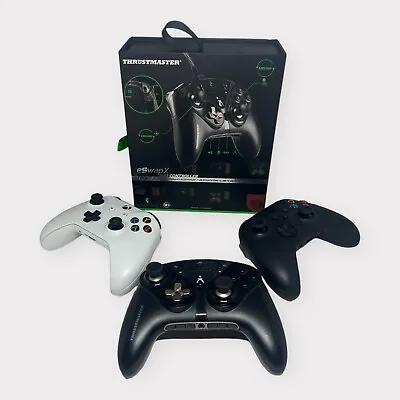 Xbox One 3x Controller Bundle W/ 1x Thrustmaster Eswap Pro *FOR PARTS / REPAIR* • $71.99