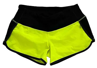 Lululemon Run Speed Shorts Neon Yellow / Green Bright Mesh Size  6 • $24.88