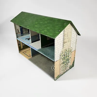 Marx Tin Doll House Metal Litho 2 Story Colonial 5 Room Vintage 1960s Dollhouse • $69.99