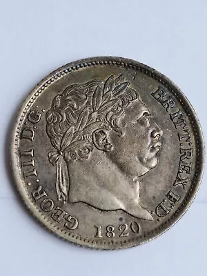 1820 Shilling - George III British Silver Coin - Very Nice • £125