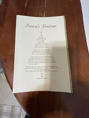 $14.90 • Buy Rare Baltimore & Ohio RR B&O C&O Dining Car Menu Christmas Greetings  1970 Chess